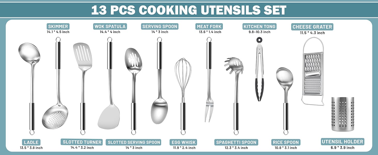 stainless steel cooking utensils