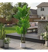 Garvee 3.6FT Artificial Monstera Plant in Pot, Fake Decorative Evergreen Potted Floor Tree, Indoo...
