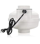 MIDCVFRUN 4 inch 260 CFM Radon Mitigation System Inline Duct Fan, IP67 Waterproof Electric Exhaus...