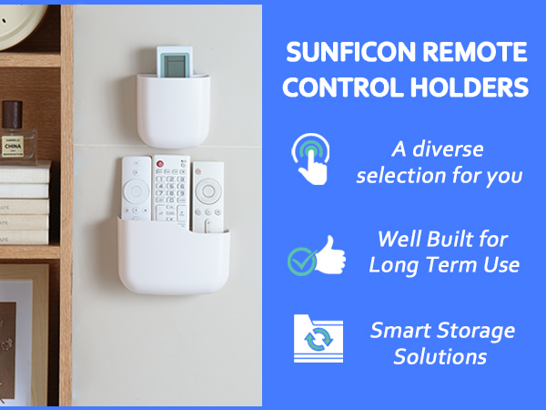 Remote Holder Wall Mount TV FAN Remote Control Holder Bedside Caddy Wall Organizer Phone Holder