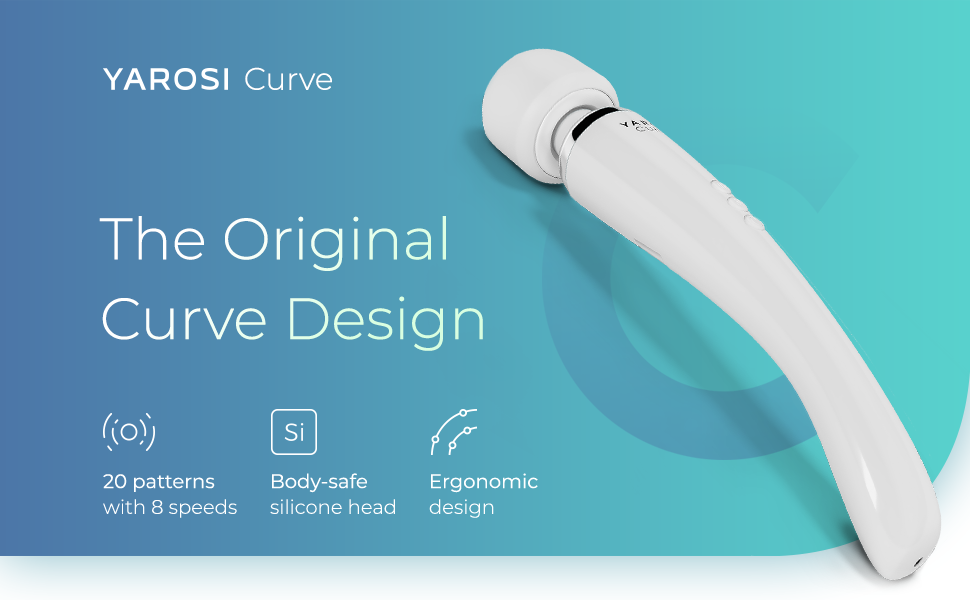 yarosi curve original curve design 20 patterns 8 speeds body safe silicone head ergonomic handle 