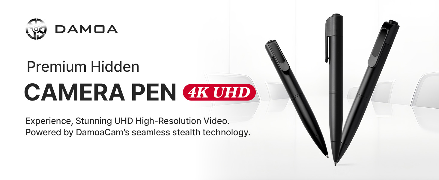 Professional 4K body camera pen with motion detection and night vision for crystal clear recording