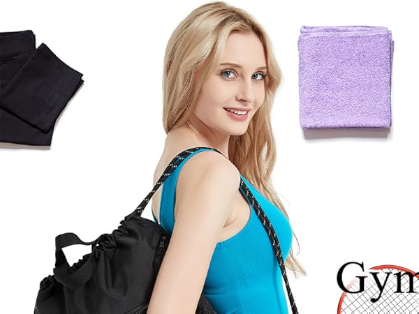 BeeGreen Drawstring Backpack Bag with Shoe Compartment