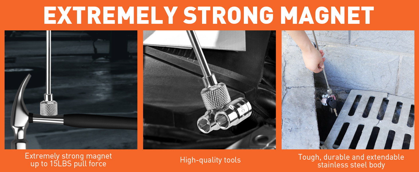 4 - PIECE Magnetic Pickup Tools Kit
