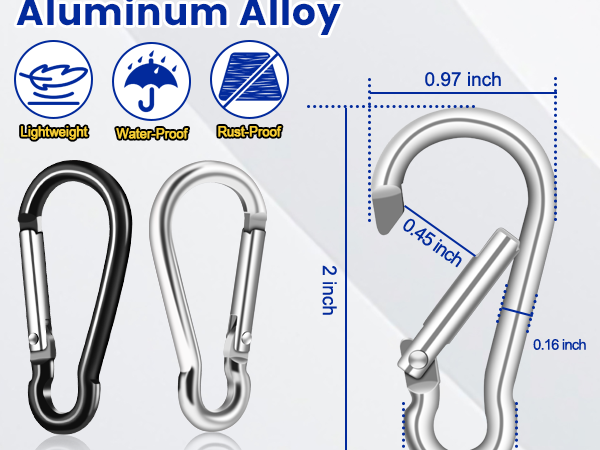 Flag Pole Ring Replacement Carabiner Clips | Replaceable Flagpole Hardware Accessories