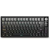 FKZ LT75 Wireless Mechanical Keyboard with Screen&amp;Knob,75% Gasket Hot Swappable Pre-lubed Switch ...