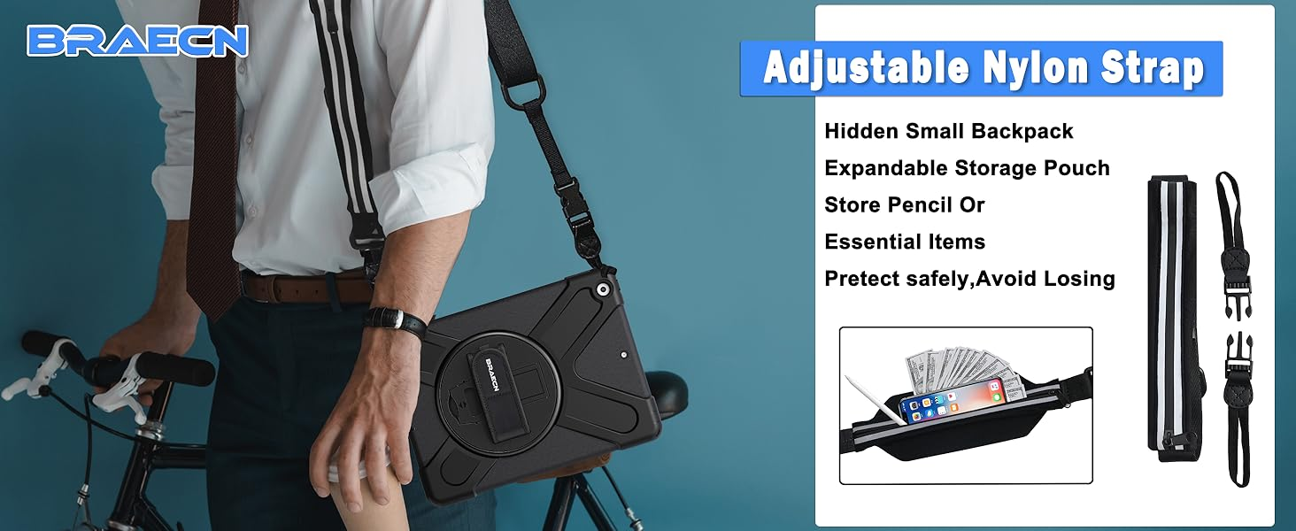iPad 10.2 inch case with strap