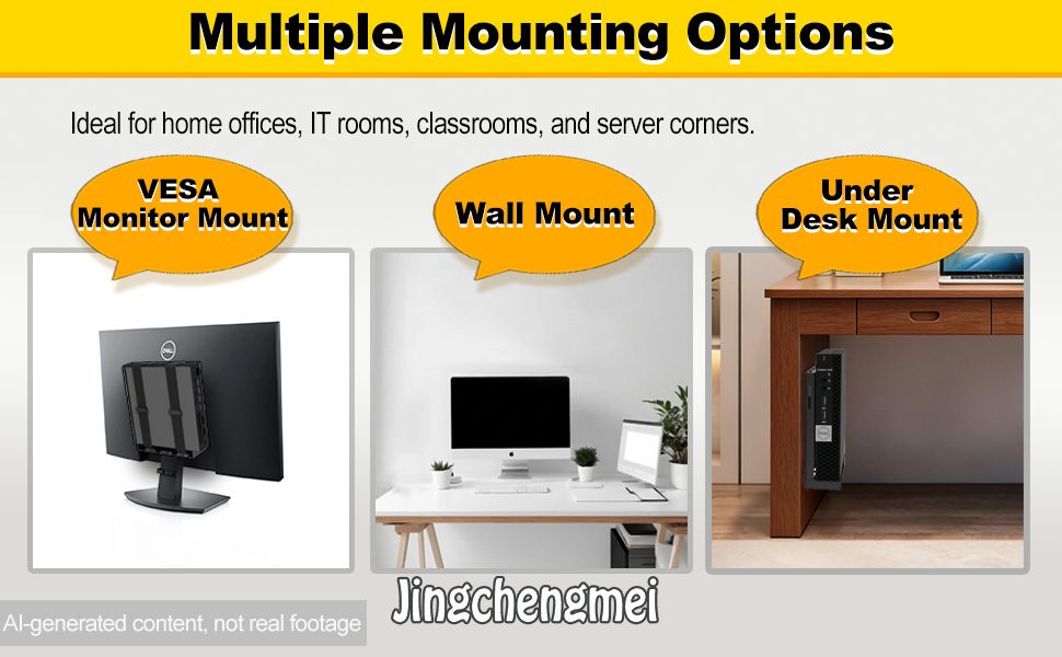 Wall mount for small computer