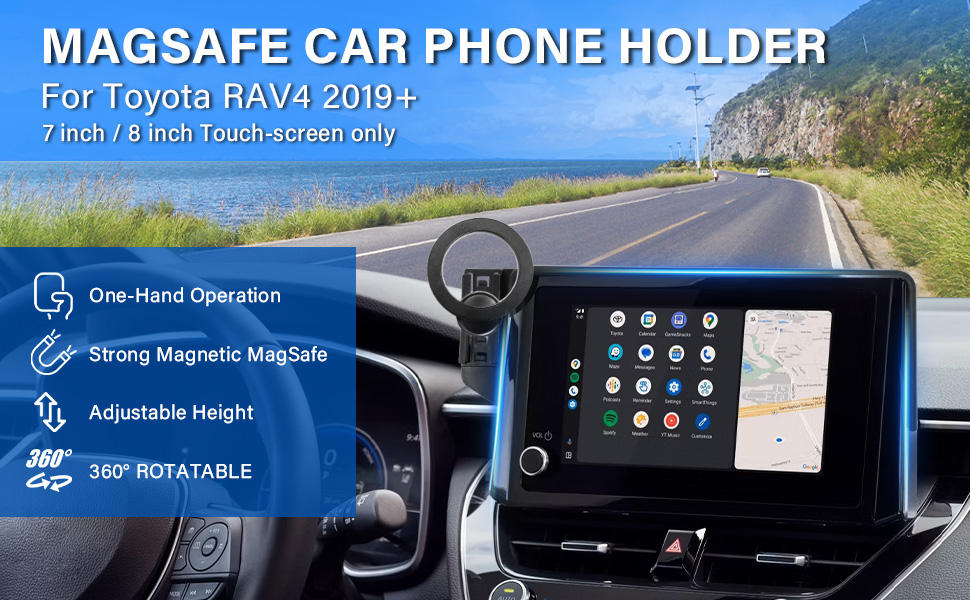 MagSafe Car Phone Holder Toyota RAV4 2023 2024 2025 Magnetic Phone Holder Cell Phone Mount 