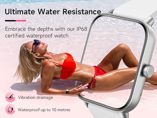 1.8&amp;#34; Smartwatch, IP68 Waterproof Activity Fitness Tracker, 101+ Sports Mode