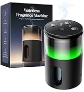 Pmsusoow Waterless Essential Oil Diffuser: Battery Mini Scent Diffusers for Home&amp;Car with 8 Color...