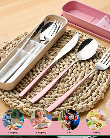 Reusable Utensils Set with Case