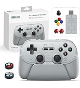 8Bitdo Pro 3 Bluetooth Controller with TMR Joysticks, Swappable ABXY Buttons, Pro Back Buttons, C...