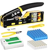 RJ45 Crimp Tool Pass Through Ethernet Crimper Kit Cat5 Cat6 Crimping Tool Kit, RJ45 Ethernet Crim...