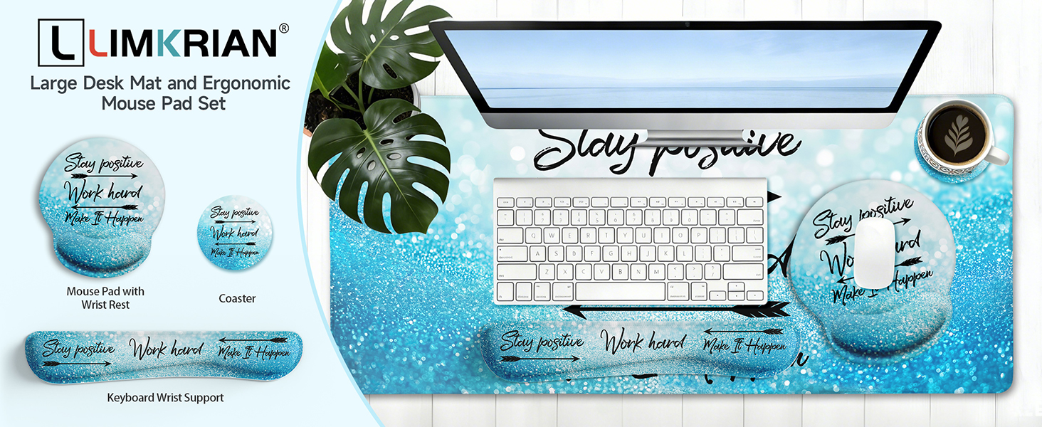 large mouse pad for desk, ergonomic mouse pad with wrist rest