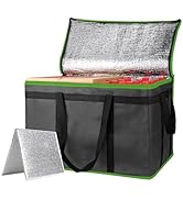 mosago XXXL Insulated Food Delivery Bag - Reusable Thermal Cooler Grocery Bags for Doordash Cater...