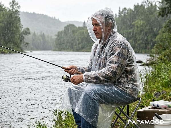 Travel raincoat for women, packable and lightweight, with hood.