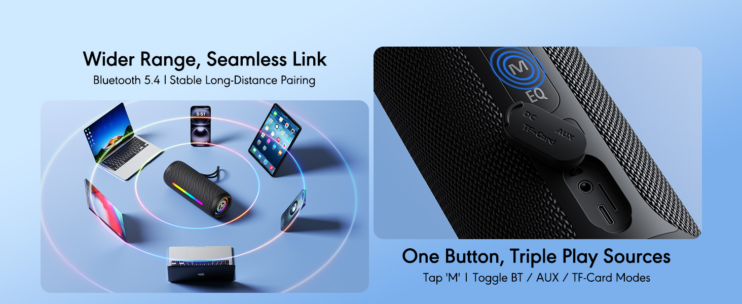 wider range, seamless link, triple play sources
