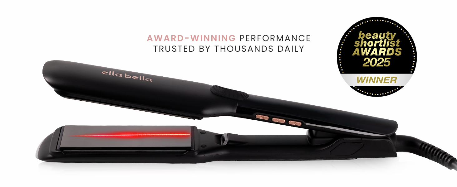 Black Infrared Hair Straightener Large