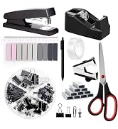 Office Supplies,Desk Accessories, Stapler and Tape Dispenser Set for Women with Stapler, Tape Dis...