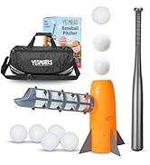 YESMARKS Kids Auto Baseball Pitching Machine Outdoor Toy Set - Training Equipment &amp; Batting Pract...