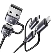 YOUSAMS 240W Multi Charging Cable, 4ft 6-in-1 USB C Cable Fast Charging Cords with USB-C/A Ports ...