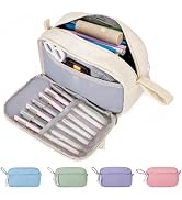 JAESITETER Big Capacity Pencil case,Soft Corduroy Pencil Bag with 3 Compartment,Pencil Pouch Scho...