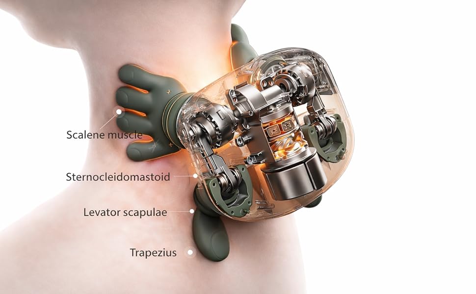 Back Massager with Finger-Like Nodes