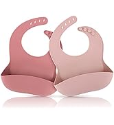 ME.FAN Silicone Baby Bibs for Babies &amp; Toddlers | Adjustable Silicone Bibs 2 Set