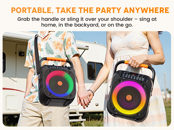 Portable karaoke machine—sing anytime, anywhere