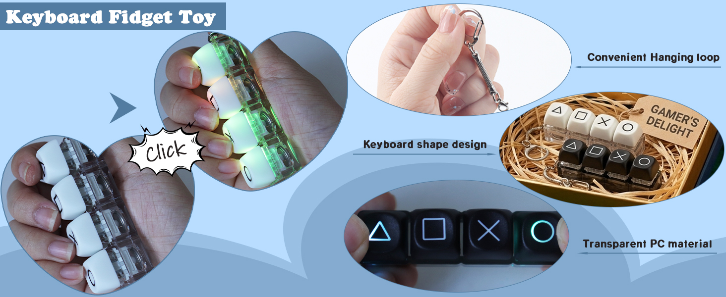 Keyboard Fidget Toy Light Up