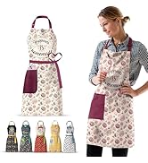 VITA ELEGANTE Aprons with Pocket – Waterproof Adult Apron for Cooking, Baking, Kitchen, Chef or C...