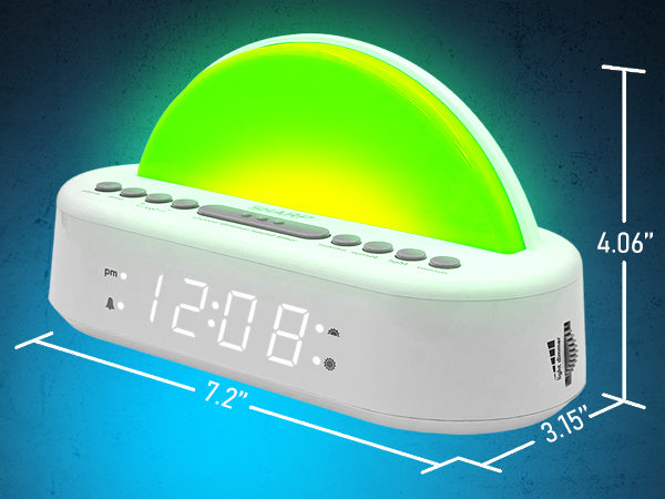 perfect size bedside gentle to wake clock bedroom modern simple clean