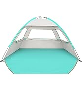 Venustas Beach Tent Sun Shelter for 3/4-5/6-7/8-10 Person, UPF 50+ UV Protection Beach Canopy, Li...