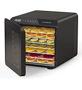 CROWNFUL Food Dehydrator Machine, 7 Stainless Steel Trays, Large Drying Space Dehydrated Dryer, A...
