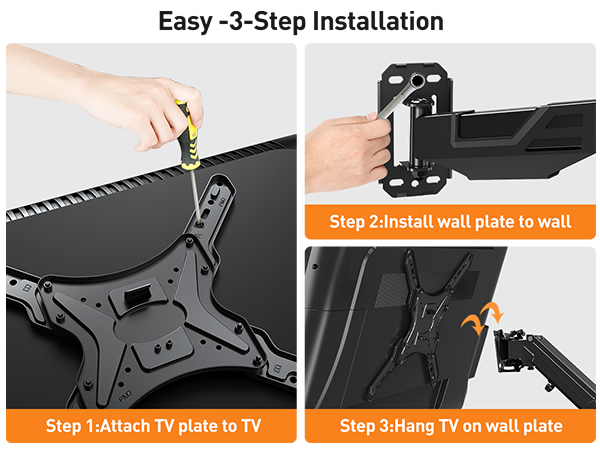 Height Adjustable TV Wall Mount