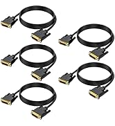 URELEGAN DVI to DVI Cable 6 Feet 5-Pack, DVI to DVI-D 24+1 Cable Male to Male Digital Video Monit...