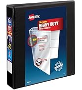 Avery Heavy-Duty 1.5 Inch Binders 3 Ring, View Binder, 1.5 Inch EZD Ring, Black, Sturdy (79695)