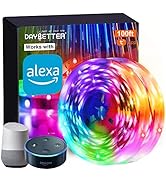 DAYBETTER Smart WiFi Led Lights 100ft, Tuya App Controlled Led Strip Lights, Work with Alexa and ...