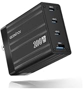 100W USB C Charger Block,4 Ports,Type C GaN Fast Block,Foldable Travel Plug Power Adapter for iPh...