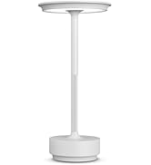 FDIDC Rechargeable Cordless Table Lamp, Portable 5000mAh LED Touch Table Light, 3 Color Stepless ...