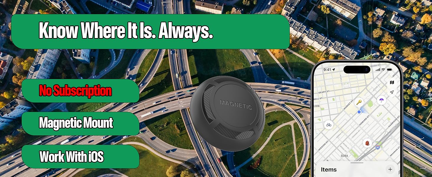 gps tracker for vehicles / apple find my / magnetic gps tracker