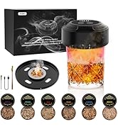Nefuo Electric Whiskey Smoker Kit with LED Display Ambient Light, Old Fashioned Smoker Kit with 6...