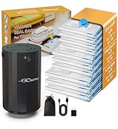 Ljusved 10 Vacuum Bags for Travel with High Pressure (-60KPa, 8.5L/min) Electric Pump - Vacuum Se...