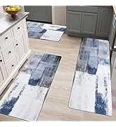 Pauwer Kitchen Rug Sets 3 Piece with Runner Farmhouse Kitchen Rugs and Mats Non Skid Washable Cus...