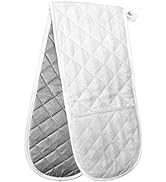 ARCLIBER Double Mitts Heat Resistant Potholder Double Oven Mitts for Handling Hot Pots Extra Long...