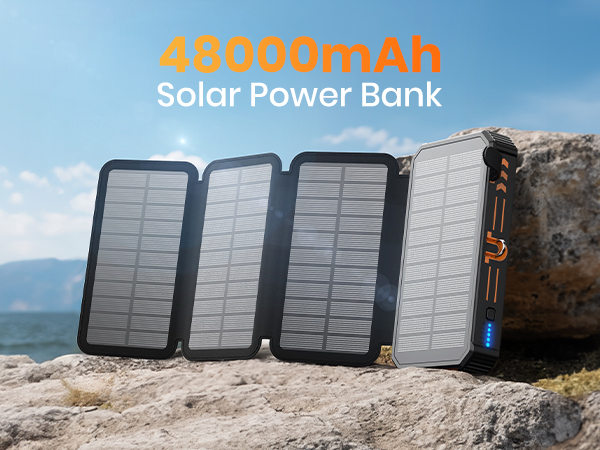 48000mAh solar power bank