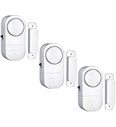 HIIXHC Door Window Alarm, 95DB Door Alarms for Kids Safety, Wireless Sensor Door Window Burglar A...