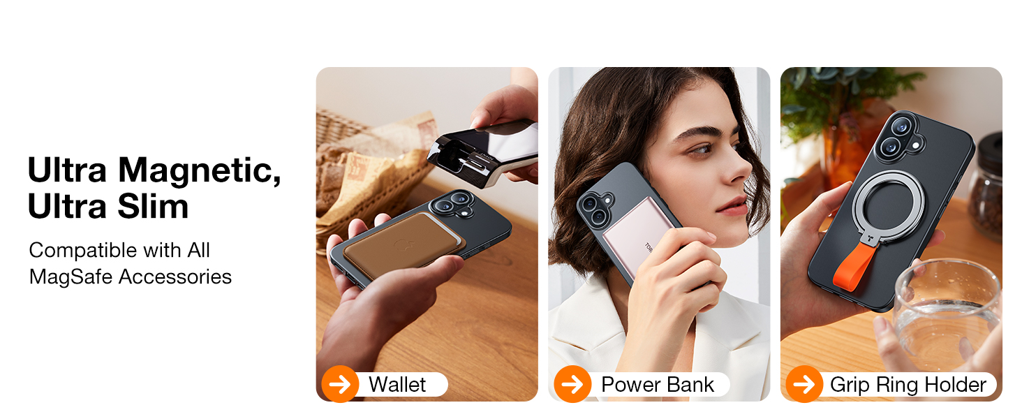 iphone 16 slim fit thin magnetic phone case magnets