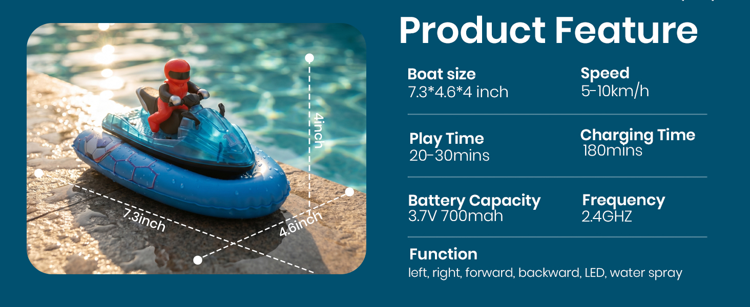 remote control boat rc boat pool toys 7